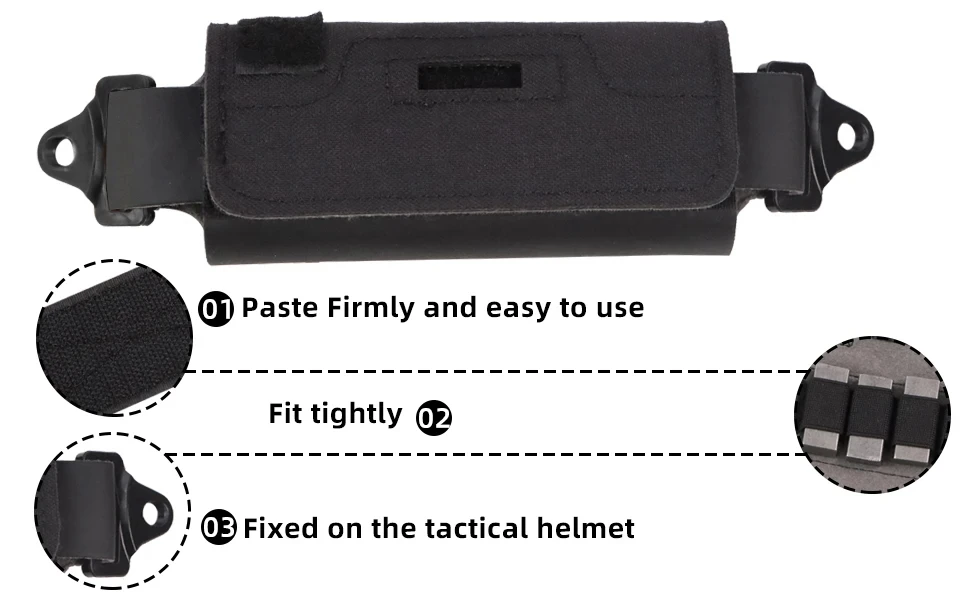 BOOIU Helmet Counterweight Tactical Helmet Balancing Weight Bag Counterbalance W/5 Counter Blocks for OPS Fast PJ MH Accessories