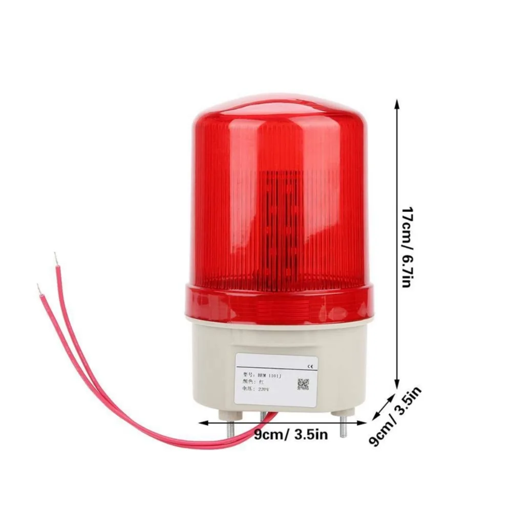 12V/24V/220V AC DC Outdoor LED Signal Alarm Light Strobe Flashing Emergency Warning Lamp Wall Mount for Automatic Gate Opener