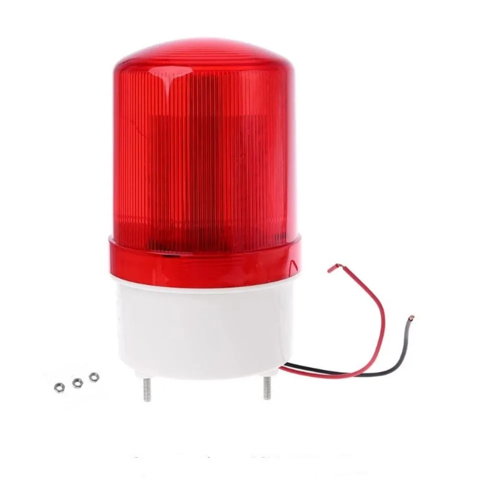 12V/24V/220V AC DC Outdoor LED Signal Alarm Light Strobe Flashing Emergency Warning Lamp Wall Mount for Automatic Gate Opener