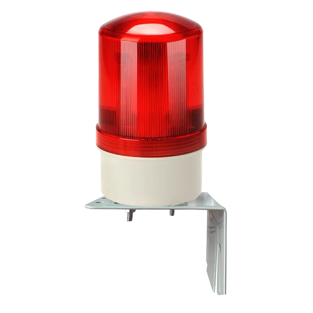 12V/24V/220V AC DC Outdoor LED Signal Alarm Light Strobe Flashing Emergency Warning Lamp Wall Mount for Automatic Gate Opener