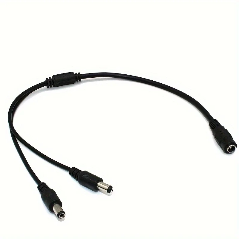 DC Power Splitter Cable 1 Female to 2/4/8 Male Y-Shaped Adapter with 12V Output 5.5mm x 2.1mm Connector for Cameras
