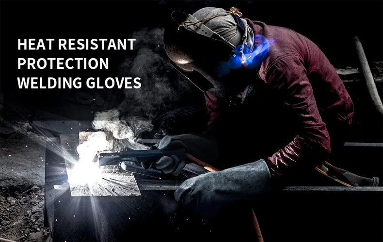 Welding Gloves, Tig/Mig Welding Glove, BBQ Oven Glove, Guantes Para Soldar, Heat-Insulated Mittens