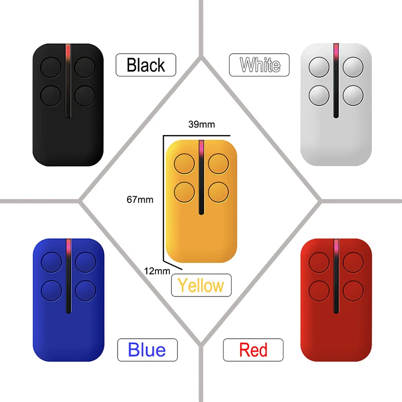 280MHz-868MHz Garage Door Opener Multi-Frequency Remote Duplicator Code Grabber Clone Multi-brand Electric Gate Barrier Keychain