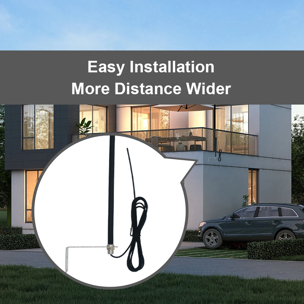 Universal 433MHz 3M Cable Antenna for Gate Garage Radio Signal Booster Repeater Outdoor Waterproof 433.92MHz Gate Control Antenn