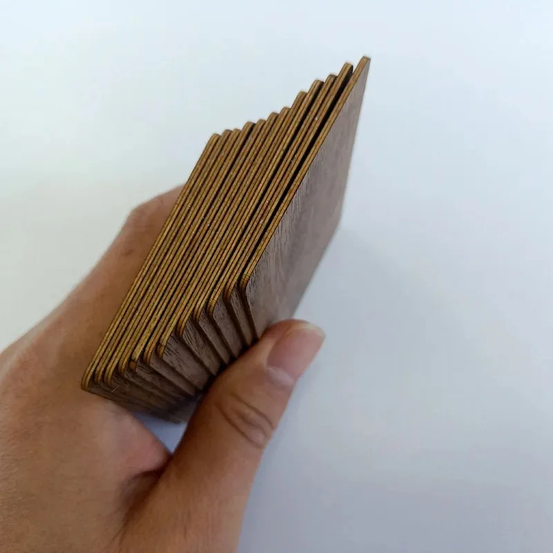 2/5/10Pcs Blank Walnut Business Card RFID Ultralight Card Smart NFC Card for DIY Arts Craft Project Laser Engraving Material