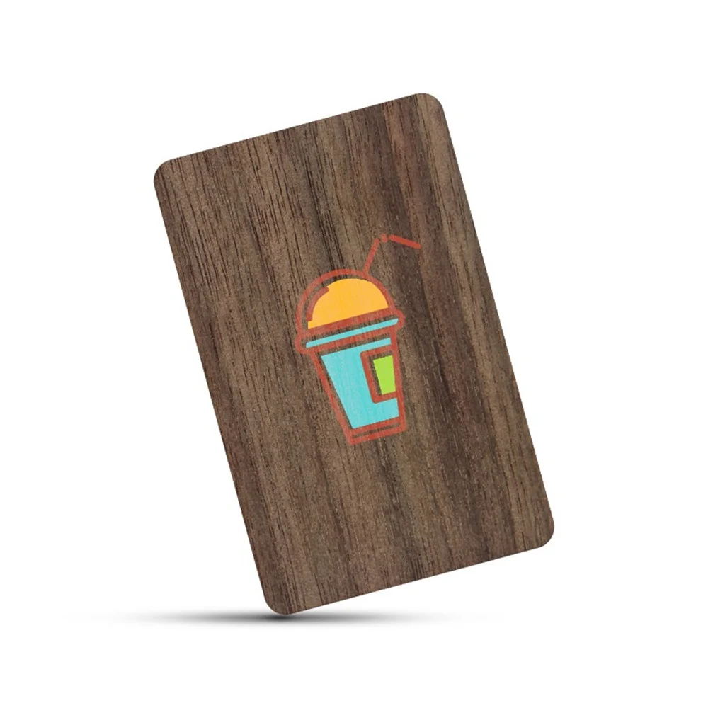 2/5/10Pcs Blank Walnut Business Card RFID Ultralight Card Smart NFC Card for DIY Arts Craft Project Laser Engraving Material