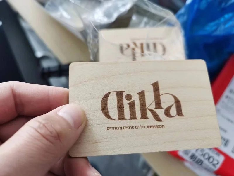 2/5/10Pcs Blank Walnut Business Card RFID Ultralight Card Smart NFC Card for DIY Arts Craft Project Laser Engraving Material