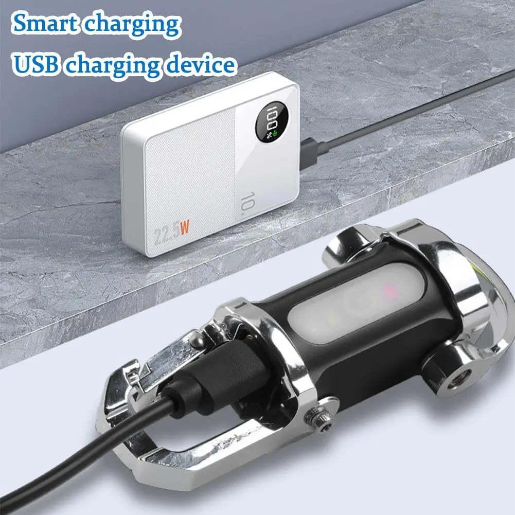 1200LM Super Bright Mini Keychain Flashlight Ultra-Bright LED Keychain Portable LED Work Light with Power Bank 3 Modes