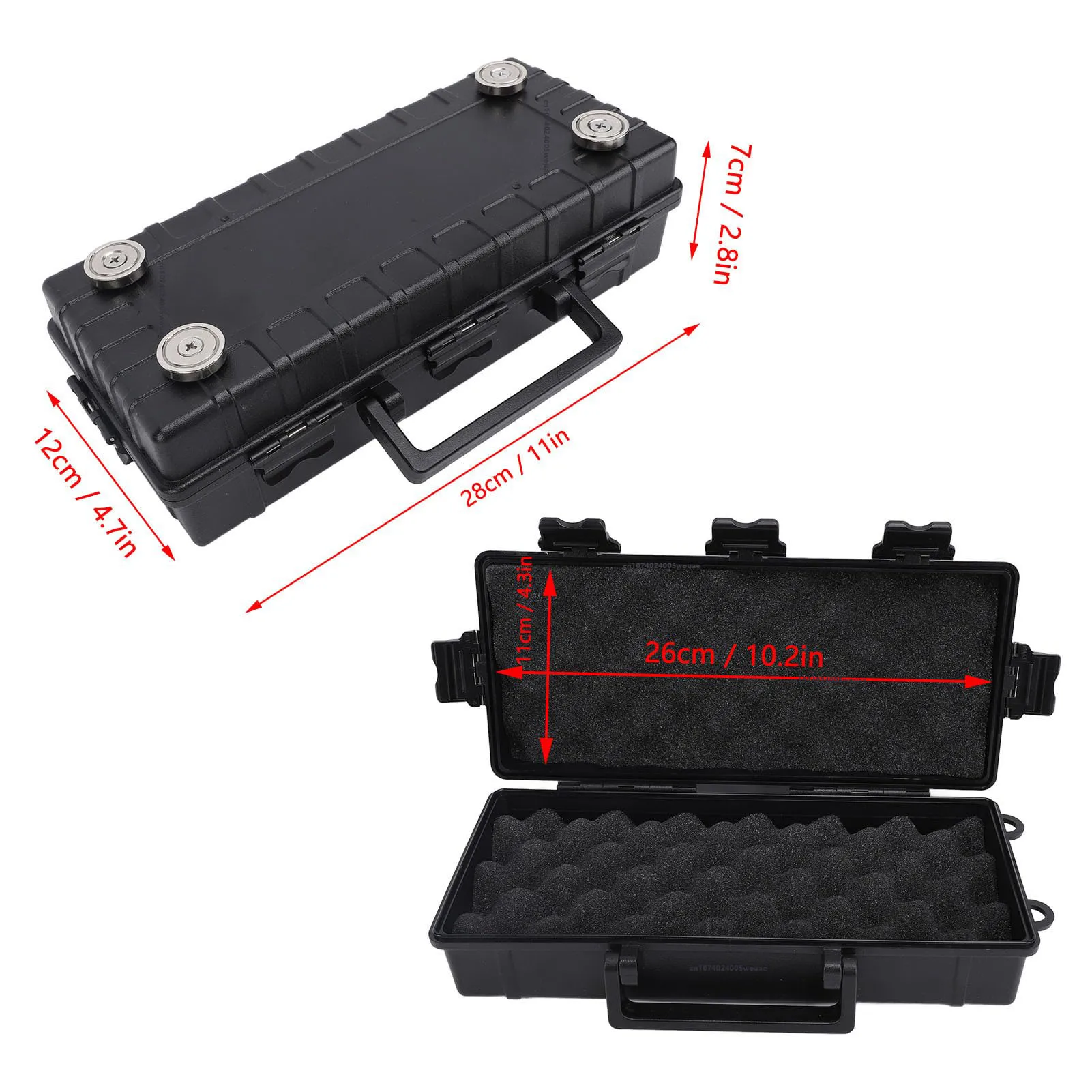 Magnetic Key Box for Under Car Upgraded Waterproof Large Magnetic Key Holder Under Vehicles Outdoor Magnetic Key Box Hidden Box