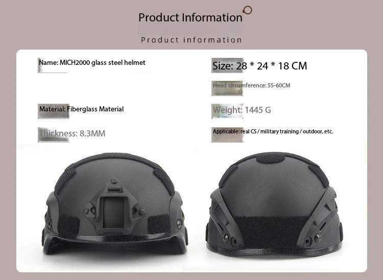 Wendy Tactical Anti-Ballistic and Impact Protection Helmet Protective Device MICH2000 FAST