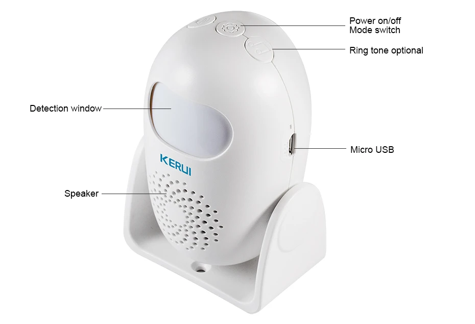 KERUI M120 PIR Motion Sensor Alarm Infrared Anti-Theft Burglar Welcome Chime Human Motion Detector Garage Shop Home Security