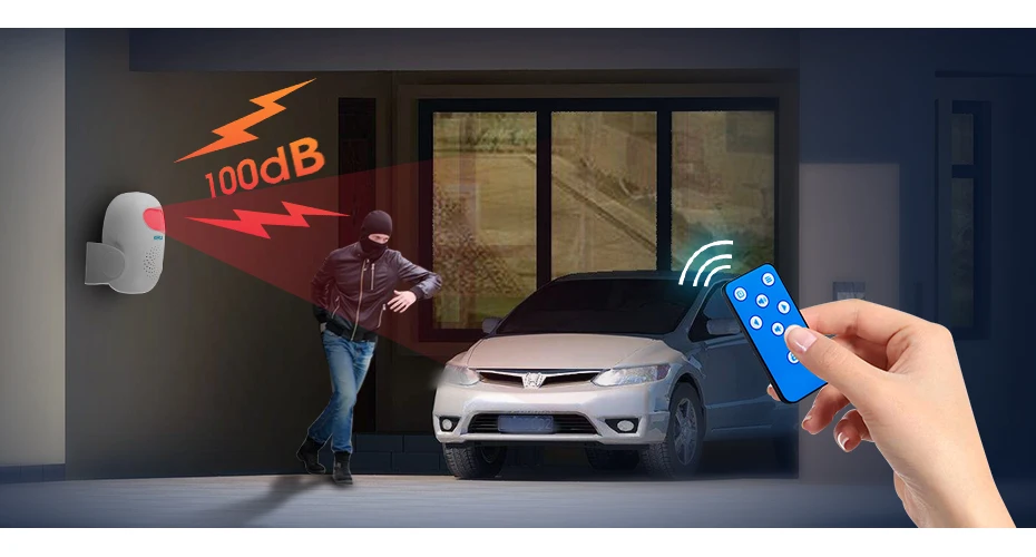 KERUI M120 PIR Motion Sensor Alarm Infrared Anti-Theft Burglar Welcome Chime Human Motion Detector Garage Shop Home Security