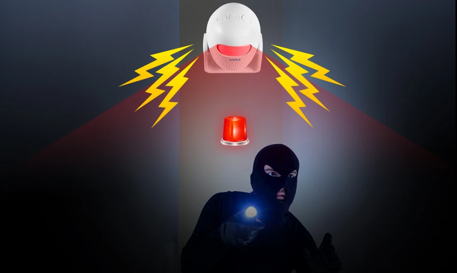 KERUI M120 PIR Motion Sensor Alarm Infrared Anti-Theft Burglar Welcome Chime Human Motion Detector Garage Shop Home Security