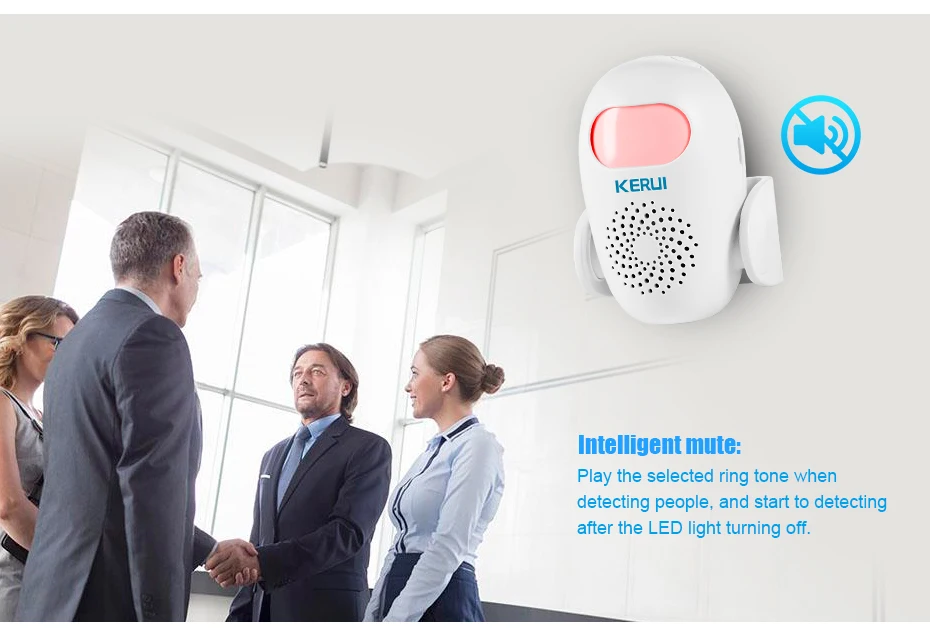 KERUI M120 PIR Motion Sensor Alarm Infrared Anti-Theft Burglar Welcome Chime Human Motion Detector Garage Shop Home Security