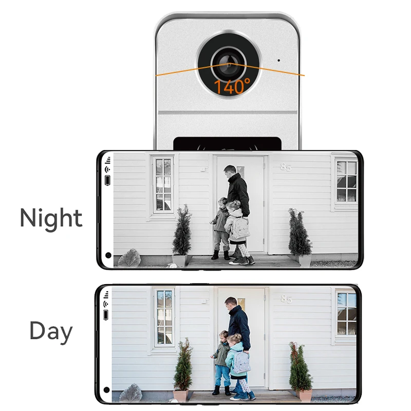 Support Tuya App 4 Wire Digital Video Intercom System 7 / 10.1 Inch Wireless WIFI Monitor 1080P Doorphone Camera Video Doorbell