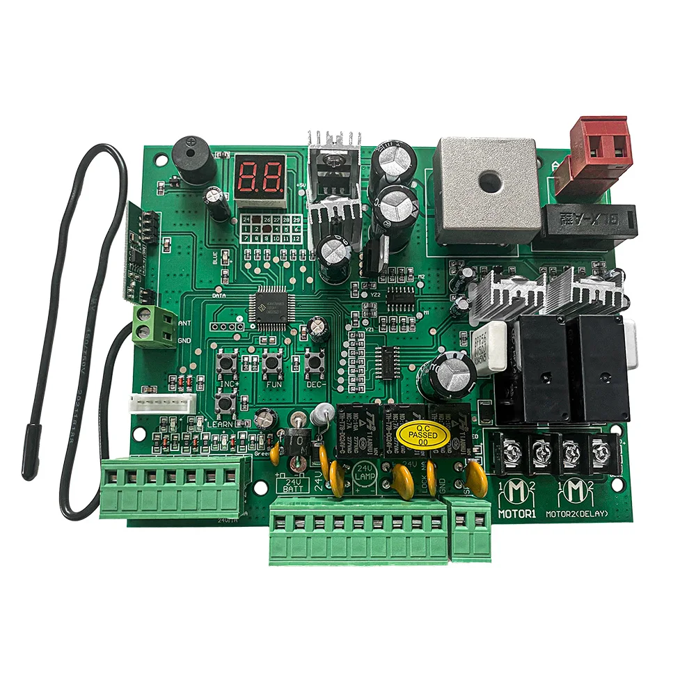 24V Double Door Swing Gate Auto Gate Opener Control board Receiver Automatic Door Access Control System 433.92mhz Remote Control