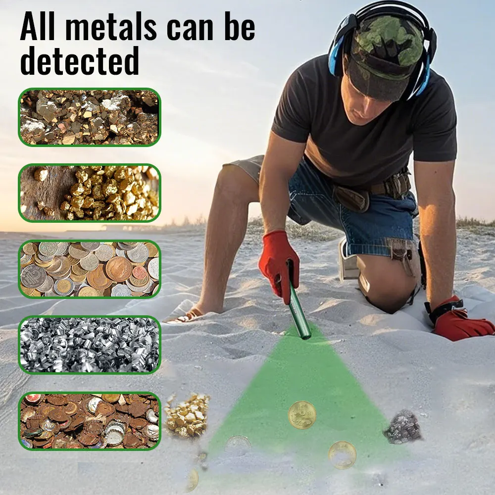 Protable NEW High QualityHandheld Metal Detector GP-pointer Waterproof Positioning Rod Detecting With Bracelet LED Lights