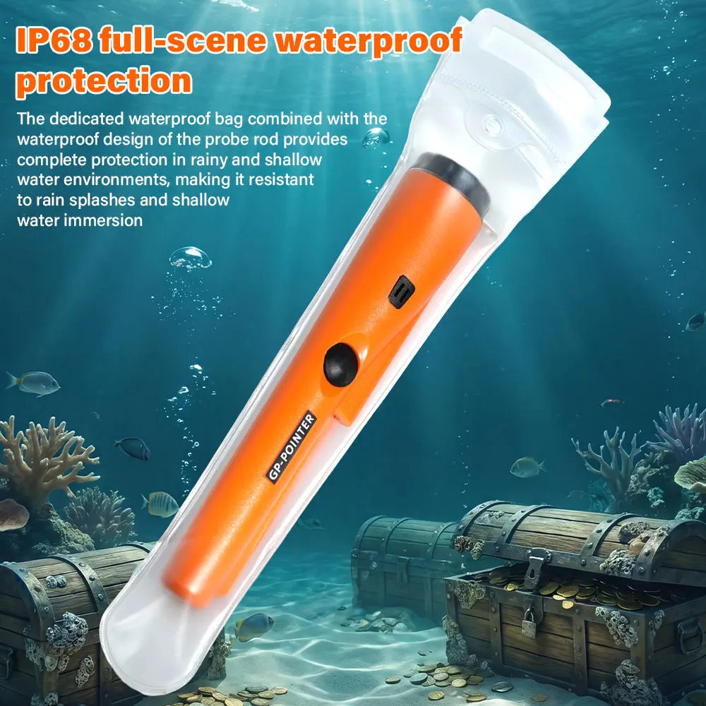 Protable NEW High QualityHandheld Metal Detector GP-pointer Waterproof Positioning Rod Detecting With Bracelet LED Lights