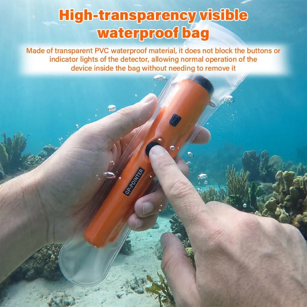 Protable NEW High QualityHandheld Metal Detector GP-pointer Waterproof Positioning Rod Detecting With Bracelet LED Lights