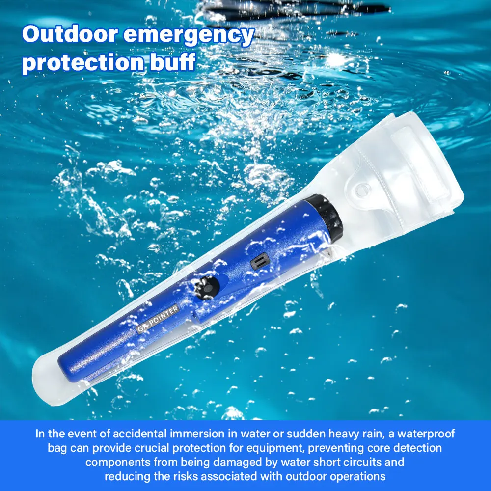 Protable NEW High QualityHandheld Metal Detector GP-pointer Waterproof Positioning Rod Detecting With Bracelet LED Lights