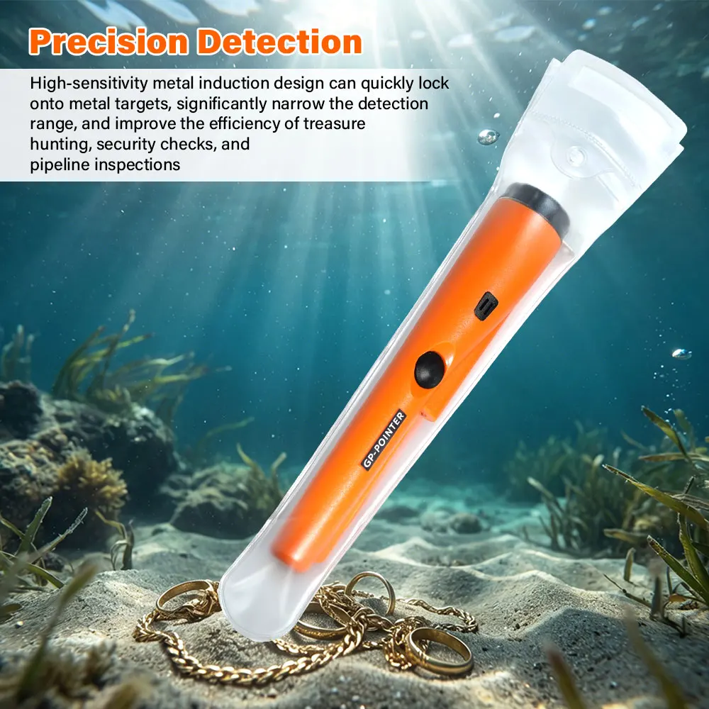 Protable NEW High QualityHandheld Metal Detector GP-pointer Waterproof Positioning Rod Detecting With Bracelet LED Lights