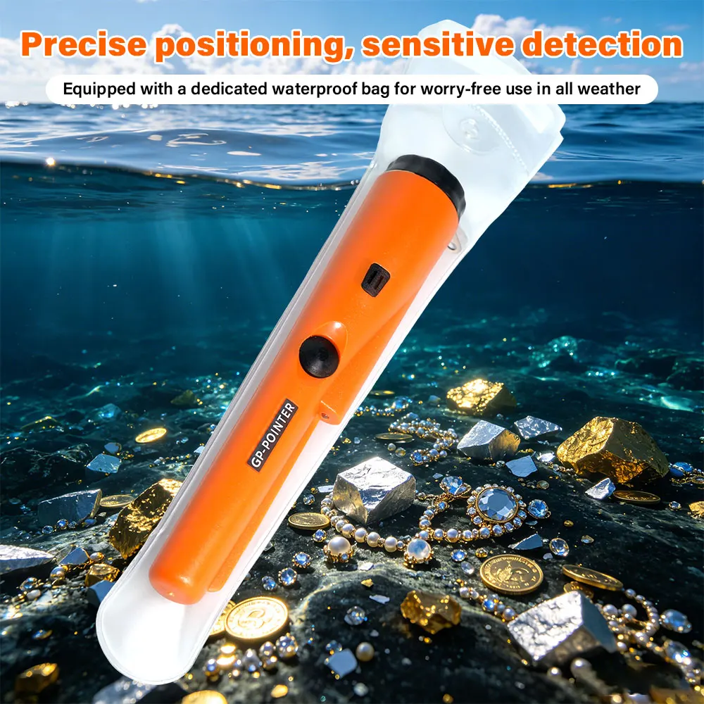 Protable NEW High QualityHandheld Metal Detector GP-pointer Waterproof Positioning Rod Detecting With Bracelet LED Lights