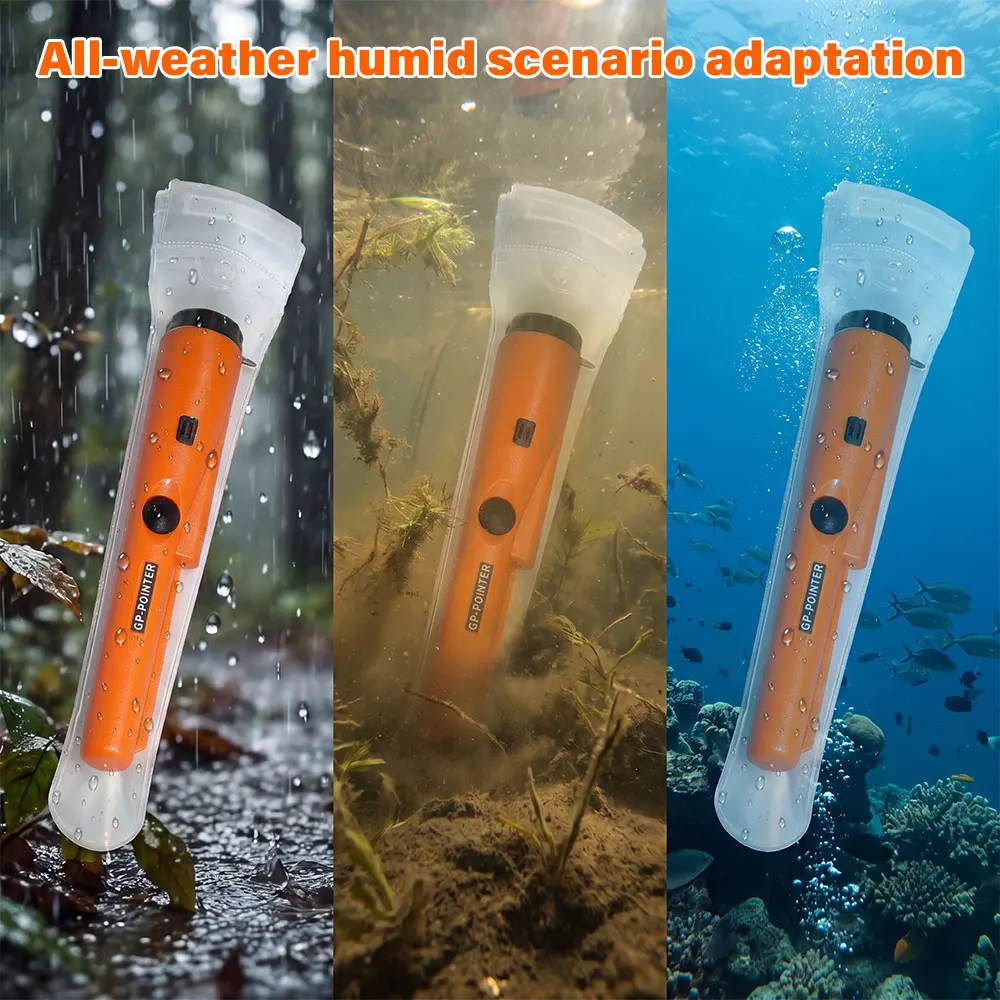 Protable NEW High QualityHandheld Metal Detector GP-pointer Waterproof Positioning Rod Detecting With Bracelet LED Lights