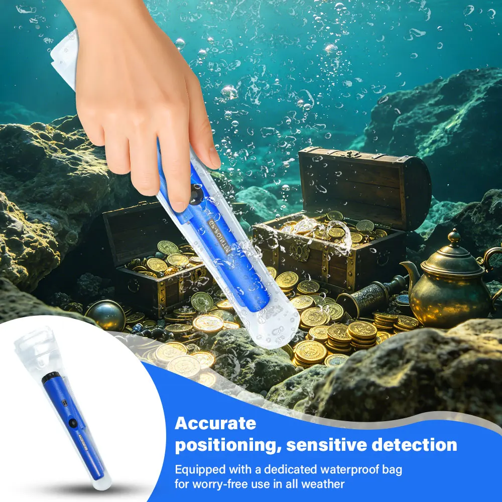Protable NEW High QualityHandheld Metal Detector GP-pointer Waterproof Positioning Rod Detecting With Bracelet LED Lights