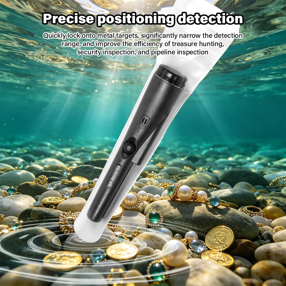 Protable NEW High QualityHandheld Metal Detector GP-pointer Waterproof Positioning Rod Detecting With Bracelet LED Lights