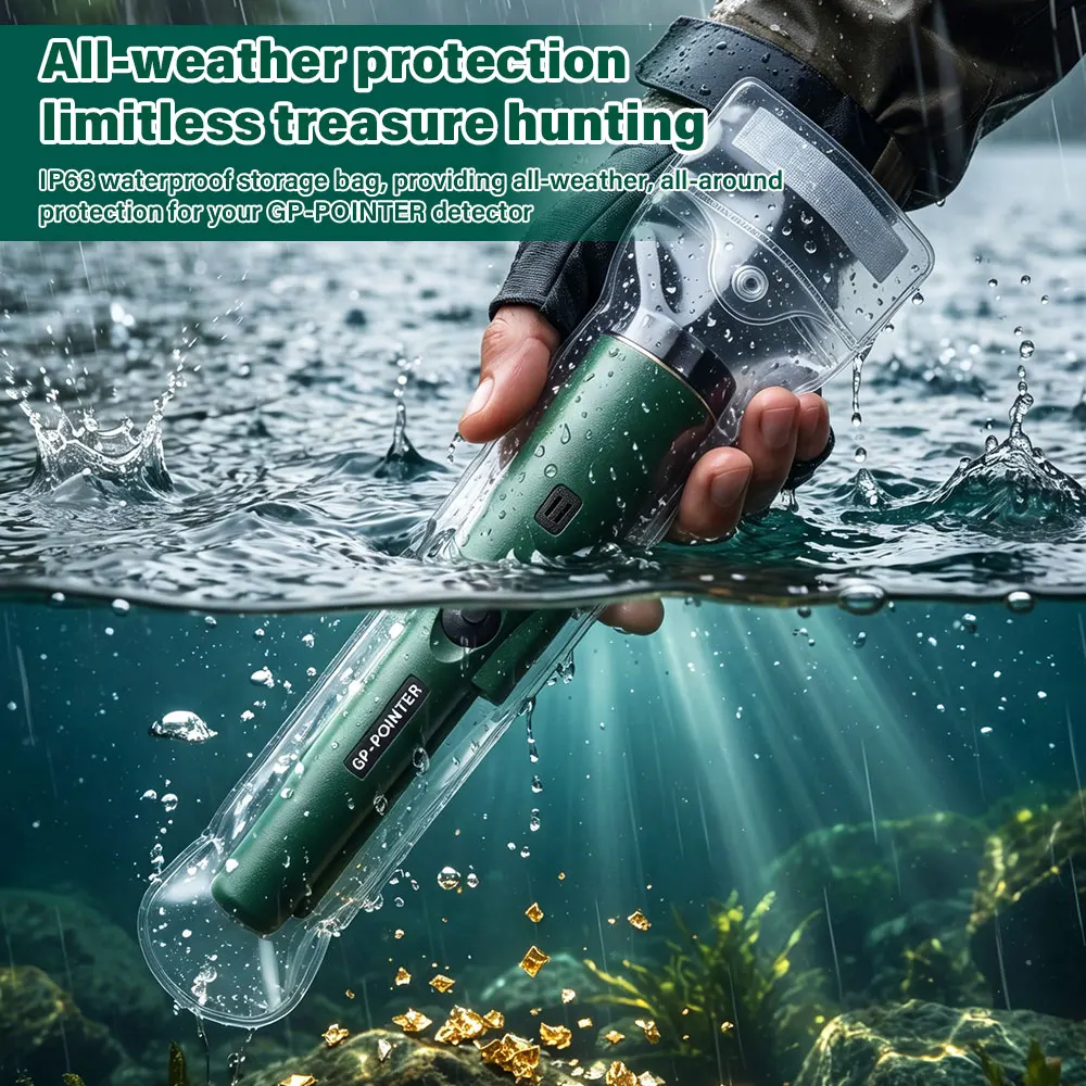 Protable NEW High QualityHandheld Metal Detector GP-pointer Waterproof Positioning Rod Detecting With Bracelet LED Lights