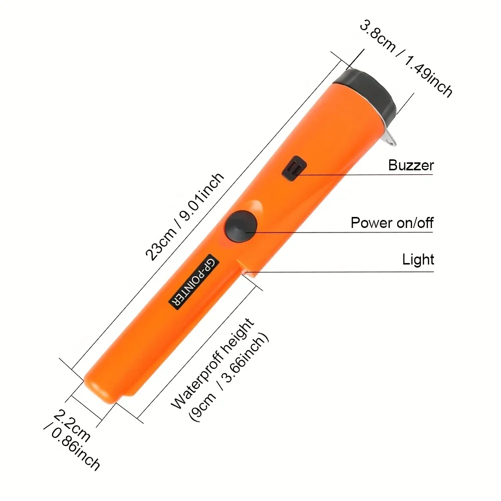 Protable NEW High QualityHandheld Metal Detector GP-pointer Waterproof Positioning Rod Detecting With Bracelet LED Lights