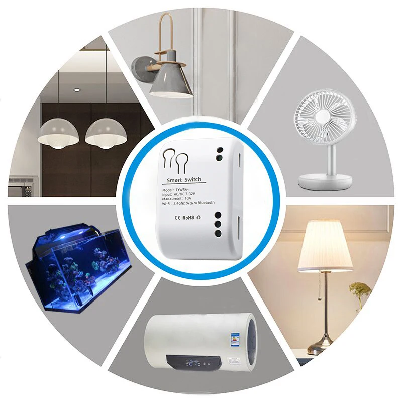 EWelink Smart WiFi Garage Door Opener Relay Switch DC12V 24V AC220V WirelessRemote Control 1CH Alexa Googole Home Voice Control