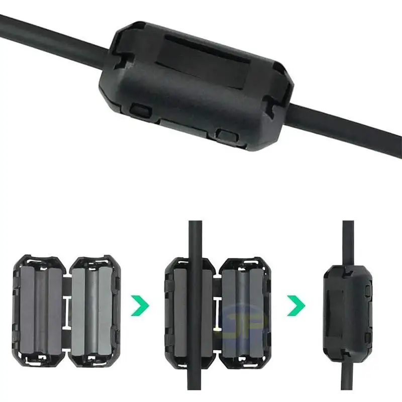 5/10Pcs Ring Wiring Cable Clamp Tools 3.5-13mm Toroidal Core Ferrite Bead Clip Choke RFI Noise Filter Clip Noise Filter