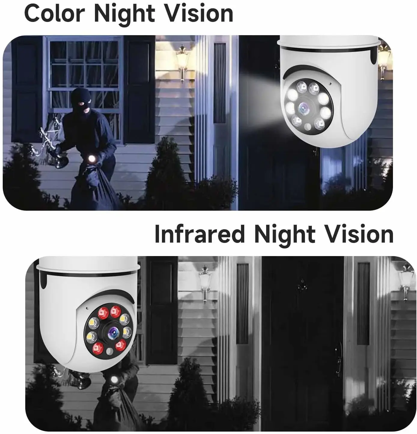 Wireless Bulb Camera Wifi E27 Bulb Camera 360 Degree PTZ Audio WiFi Security Camera Full-color High-definition Night Vision
