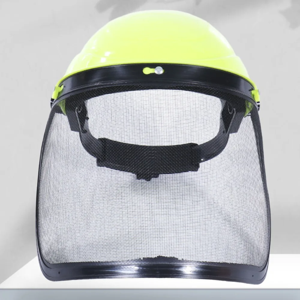 Metal Mesh Chainsaw Helmet Adjustable Sponge Lining Protective Mask Breathable Large Mesh Mesh Face Shield Outdoors