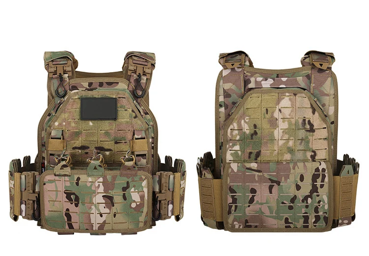 YAKEDA Tactical Vest 6094 Fast Detachable Light Laser Cut Outdoor Hunting Black Gear Carry Vest of High Quality 1000D Nylon