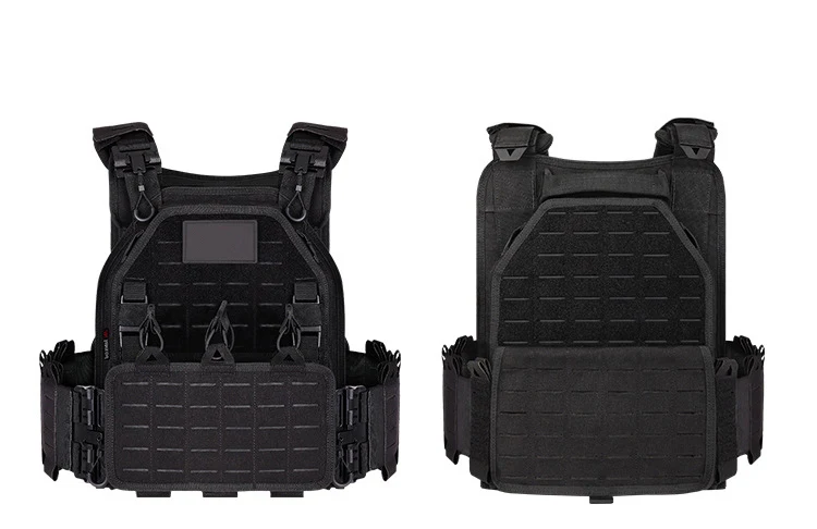 YAKEDA Tactical Vest 6094 Fast Detachable Light Laser Cut Outdoor Hunting Black Gear Carry Vest of High Quality 1000D Nylon