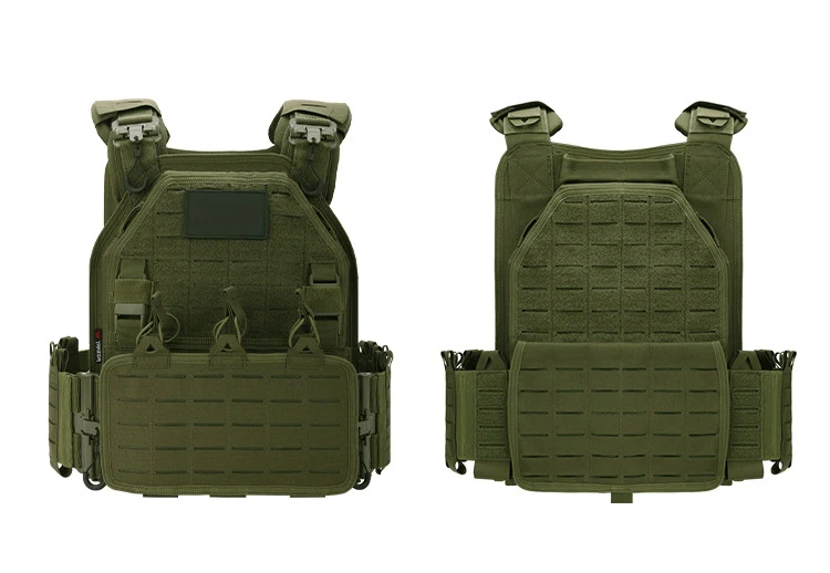 YAKEDA Tactical Vest 6094 Fast Detachable Light Laser Cut Outdoor Hunting Black Gear Carry Vest of High Quality 1000D Nylon