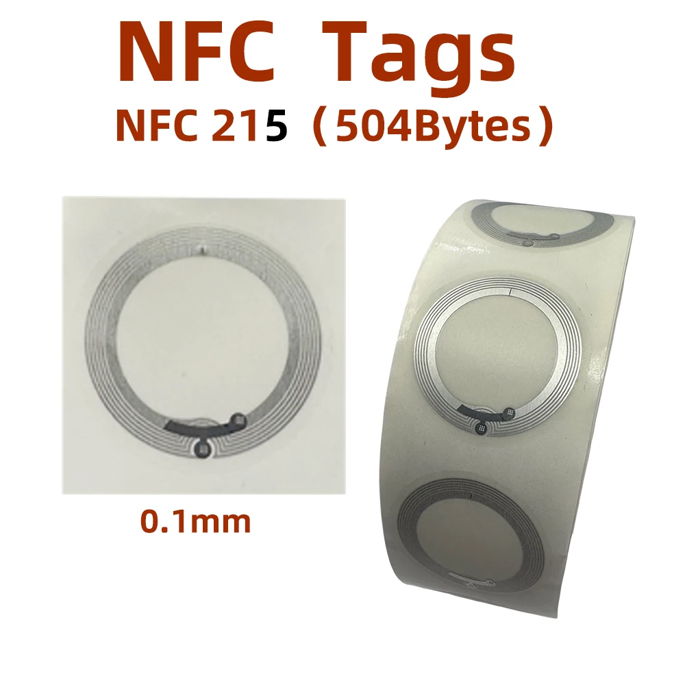 nfc Anti metal Tag NFC Tags Rotundity 45mm 13.56MHz nfc215 Stickers Universal Lable Ntag215 Chip RFID for all NFC enabled phones
