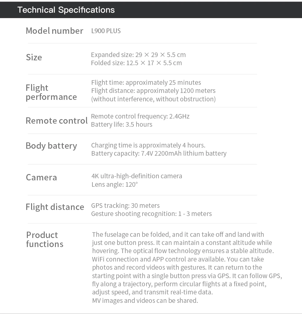 New L900 PLUS 4K Professional Drone With HD Camera Photography GPS Dron Brushless 5G WIFI Screen Remote Control Quadcopter Toys