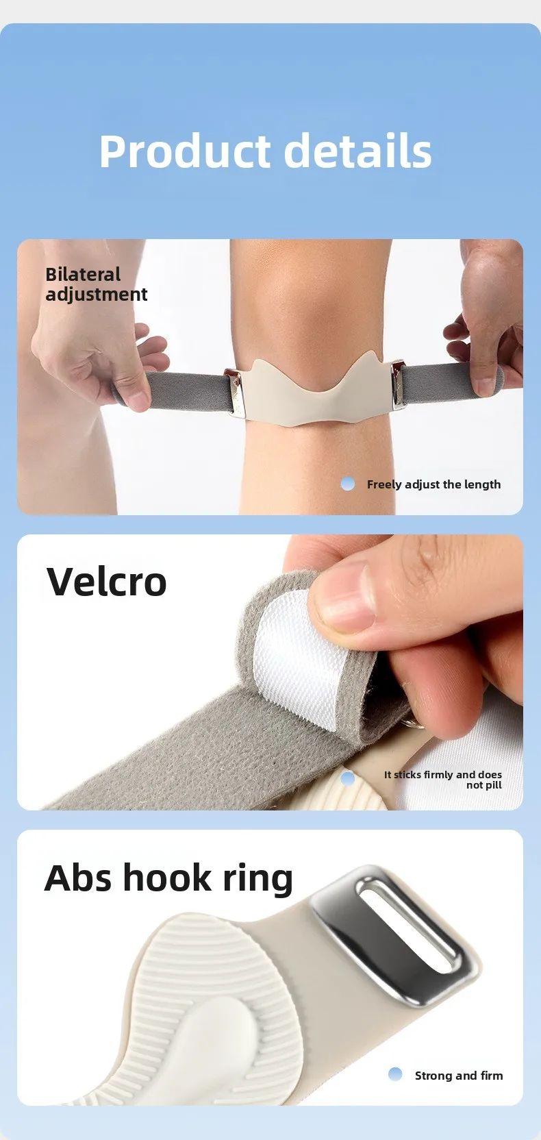 Airbag Silicone Patella Knee Strap, Breathable Professional Knee Brace for Running Cycling Gym Absorbing Prevent Sports Injury