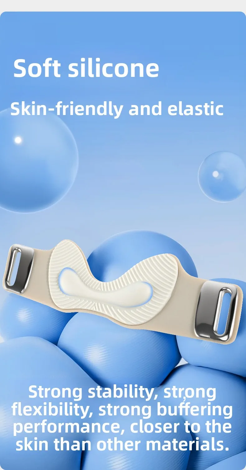 Airbag Silicone Patella Knee Strap, Breathable Professional Knee Brace for Running Cycling Gym Absorbing Prevent Sports Injury