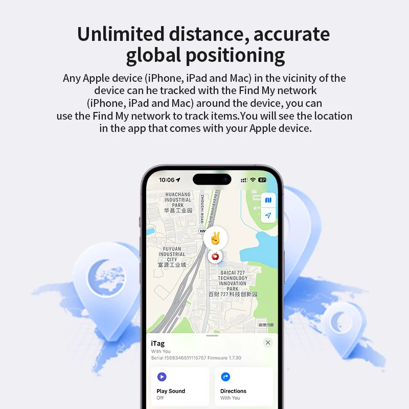 Anti-lose Tracker Positioning Far Away Finder for Apple Find My  Voice Locate Suitcase Keys Bag Toys Smart Tag for IOS iPhone