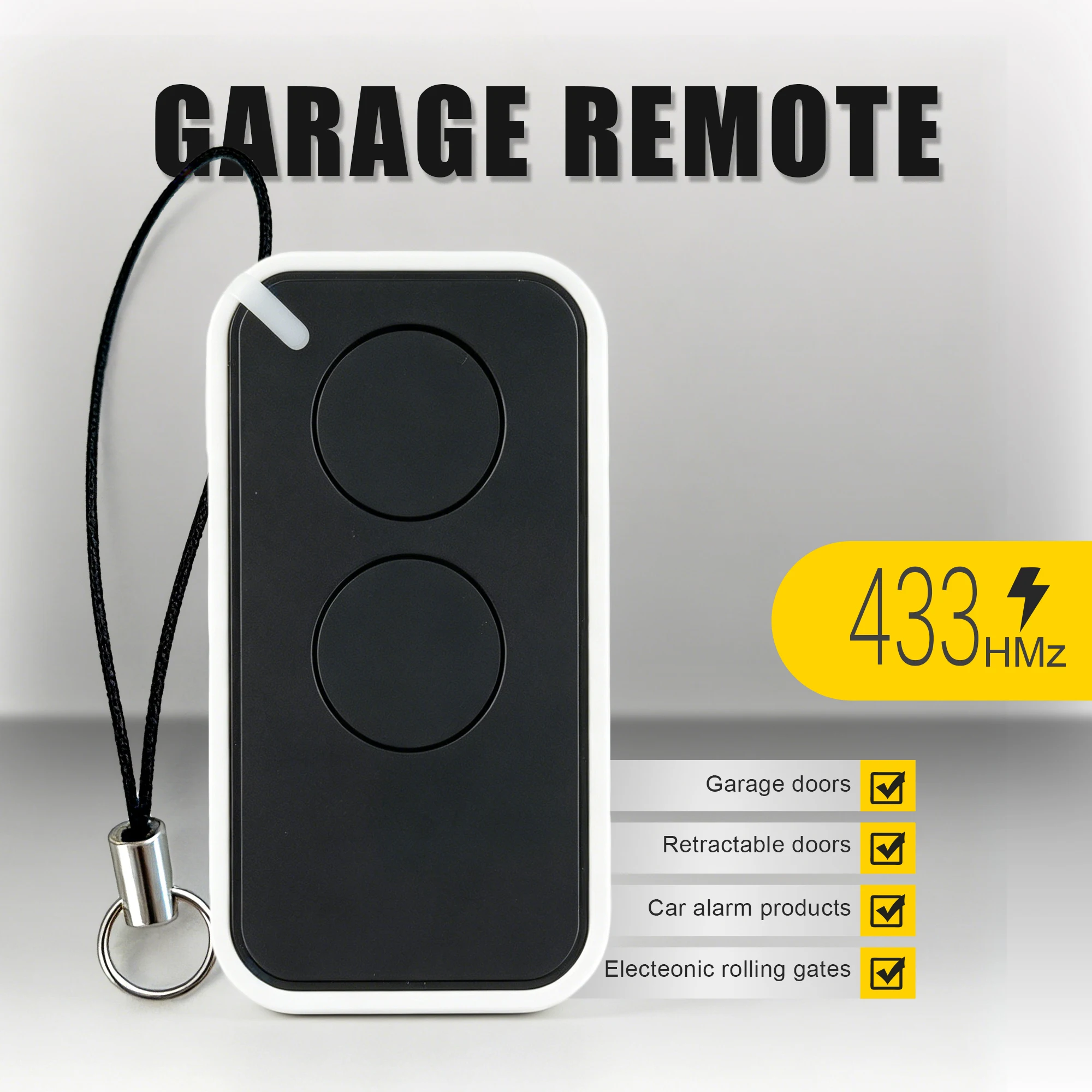 Mini Keyring Gate Remote Transmitter 433.92MHz for INTI Series Garage Door