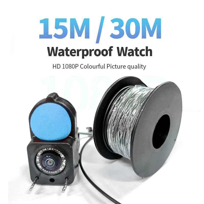 Underwater Fishing Camera 1080P HD Camera Infrared Lights Portable Ice Fishing Fish Finder Camera 15M & 30M For Lake Fishing