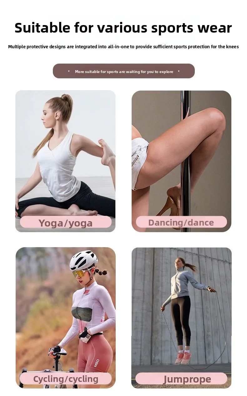 Anti-Collision Knee Pads Thick Sponge for Women Pole Dancing Yoga Kneeling Professional Sports Protection for Yoga Kneeling Anti