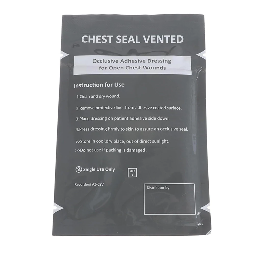 Emergencies Trauma Sticker Chest Seal Vented Medically Outdoor Tool Medically Chest Seal Vented Dressing Bandage