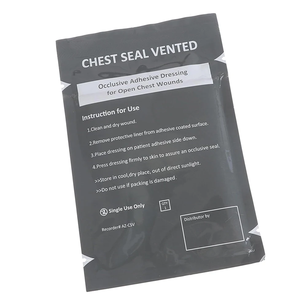 Emergencies Trauma Sticker Chest Seal Vented Medically Outdoor Tool Medically Chest Seal Vented Dressing Bandage