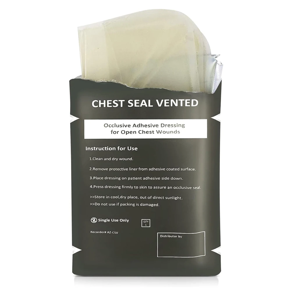 Emergencies Trauma Sticker Chest Seal Vented Medically Outdoor Tool Medically Chest Seal Vented Dressing Bandage