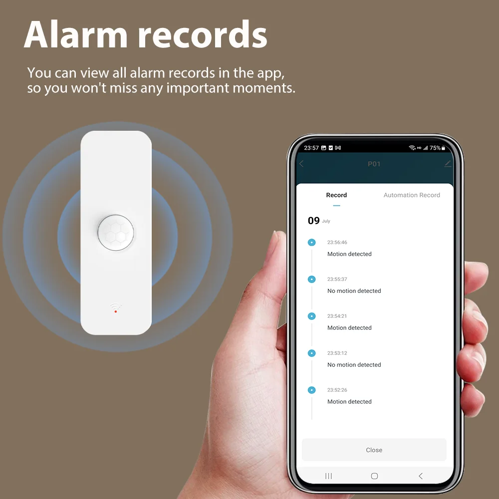 Tuya WiFi PIR Motion Sensor Smart Home Human Body Infrared Detector for Home Safety SmartLife Real-time Monitoring Support Alexa